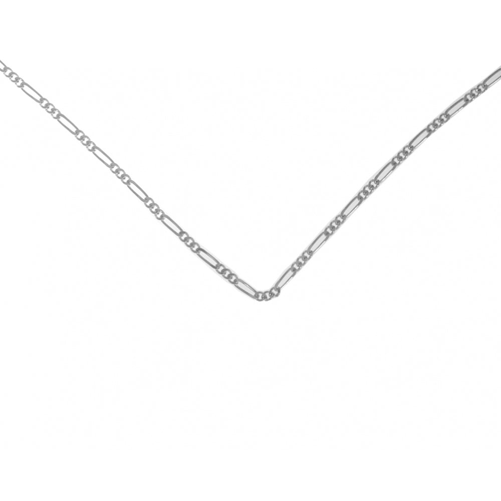 16"; Light Figaro Chain, Sterling Silver