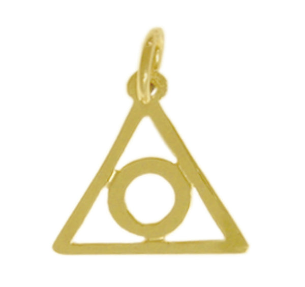 14k Gold Pendant, Family Recovery Symbol, Medium Size
