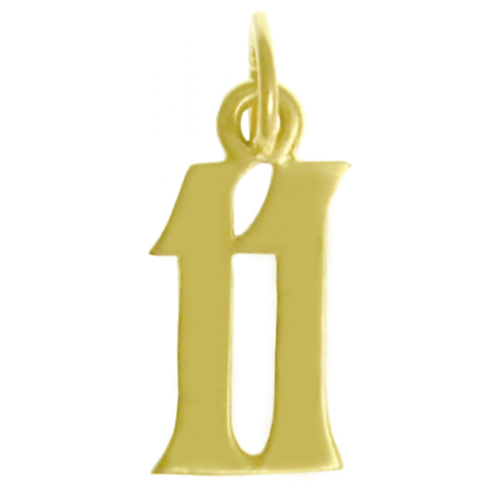14k Gold Pendant, Numerals for Celebrating All Occasions; Anniversary, Birthdays