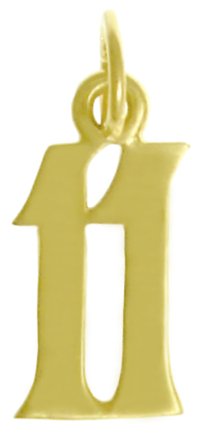 14k Gold Pendant, Numerals for Celebrating All Occasions; Anniversary, Birthdays