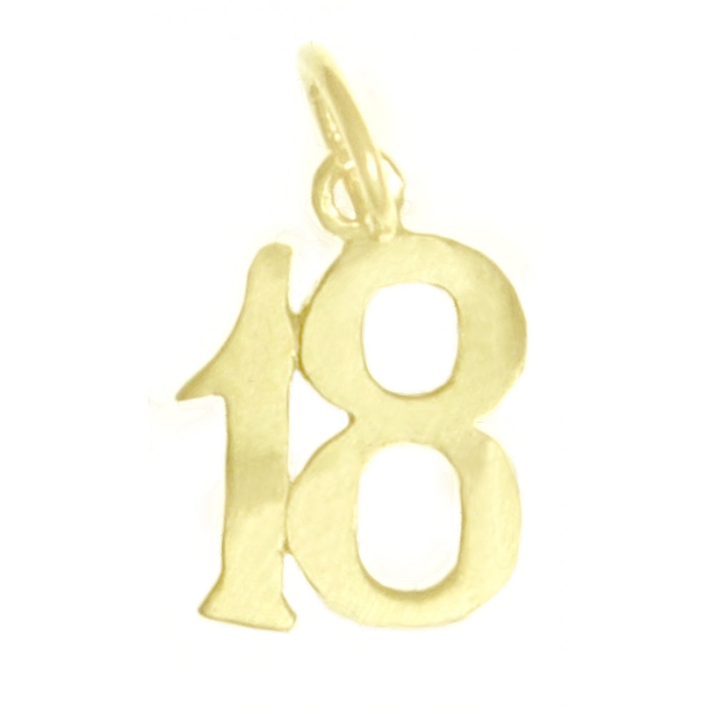 14k Gold Pendant, Numerals for Celebrating All Occasions; Anniversary, Birthdays