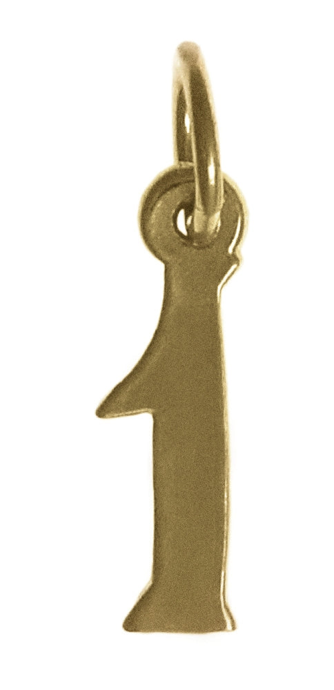 Brass, #1 Numeral for Celebrating All Occasions; Anniversary, Birthdays