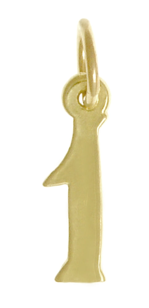 14k Gold Pendant, Numerals for Celebrating All Occasions; Anniversary, Birthdays