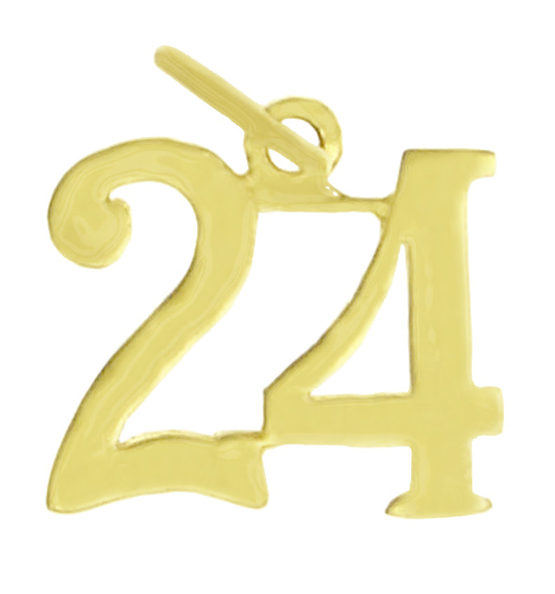 14k Gold Pendant, Numerals for Celebrating All Occasions; Anniversary, Birthdays