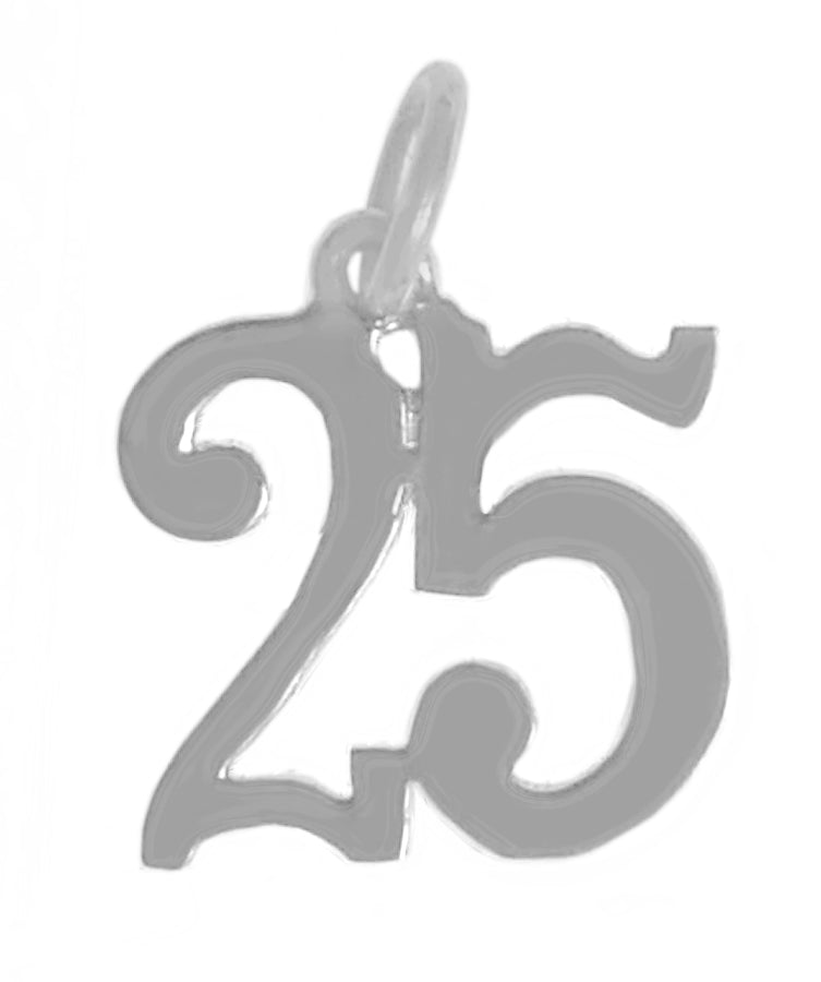 Sterling Silver Pendant, Numerals for Celebrating All Occasions; Anniversary, Birthdays