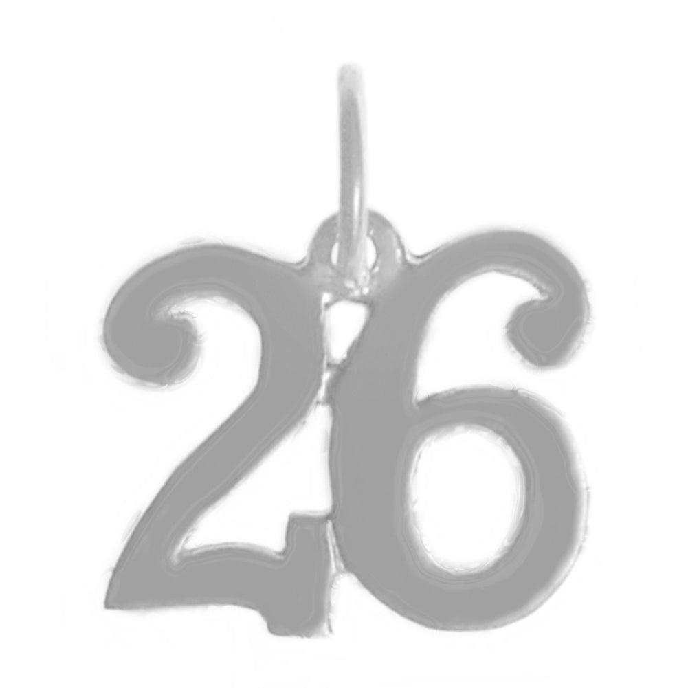 Sterling Silver Pendant #'s 90-100 + 000,Small Numerals for Celebrating All Occasions; Anniversary, Birthdays