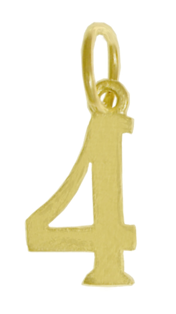 14k Gold Pendant, Numerals for Celebrating All Occasions; Anniversary, Birthdays