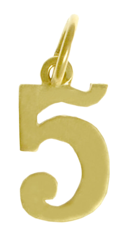 14k Gold Pendant, Numerals for Celebrating All Occasions; Anniversary, Birthdays