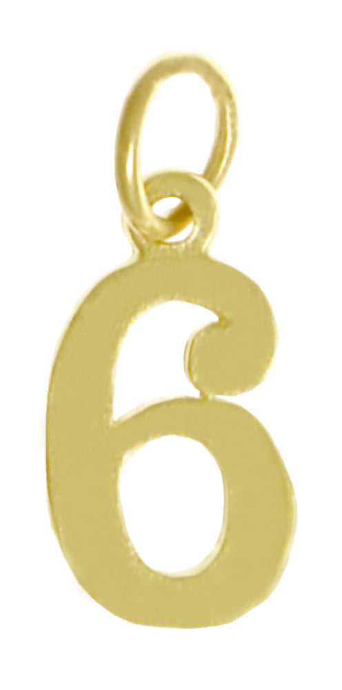 14k Gold Pendant, Numerals for Celebrating All Occasions; Anniversary, Birthdays