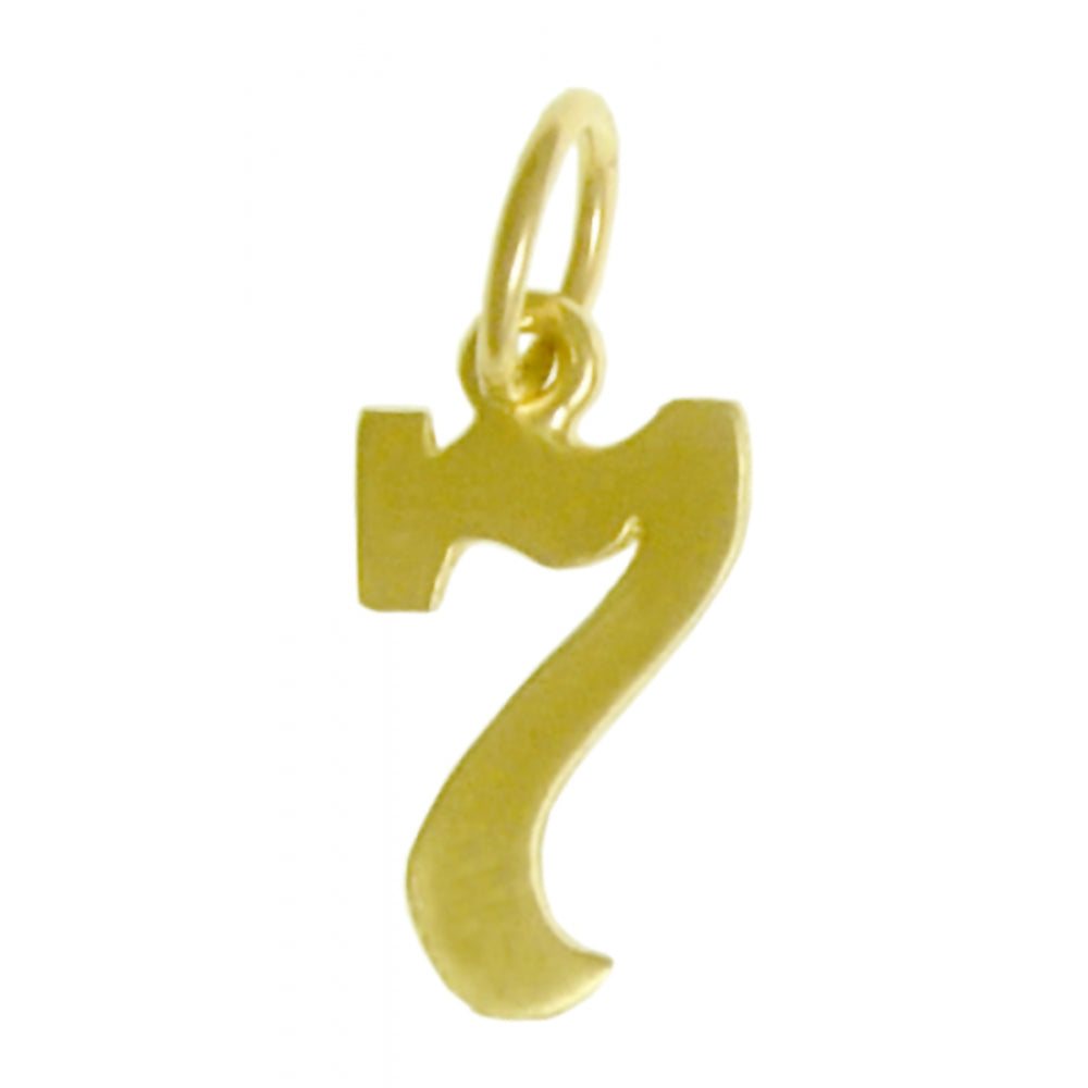 14k Gold Pendant, Numerals for Celebrating All Occasions; Anniversary, Birthdays