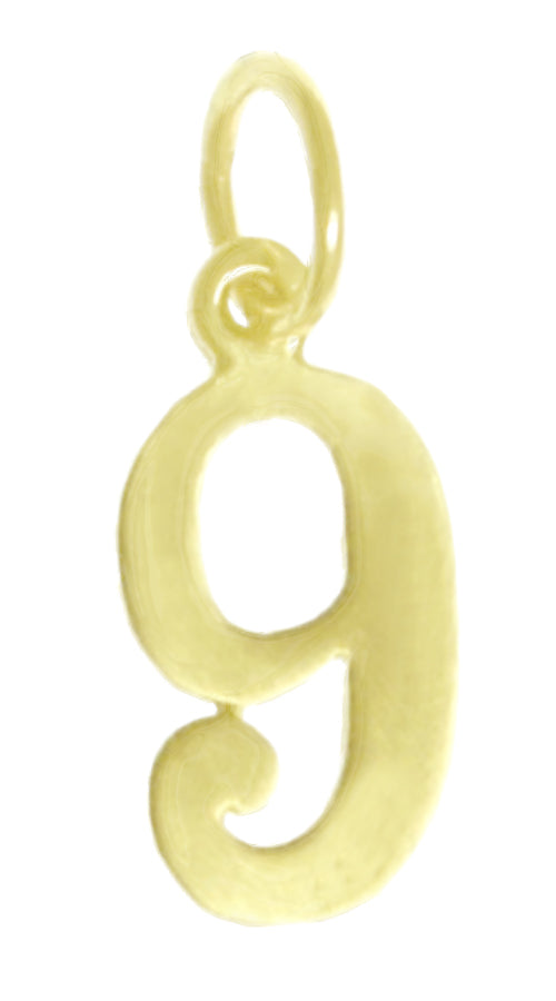14k Gold Pendant, Numerals for Celebrating All Occasions; Anniversary, Birthdays