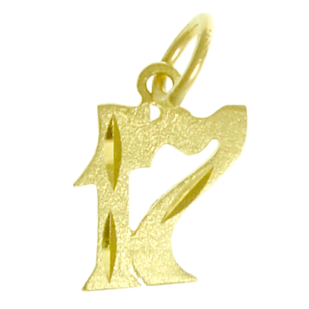 14k Gold Pendant, Numerals for Celebrating All Occasions; Anniversary, Birthdays