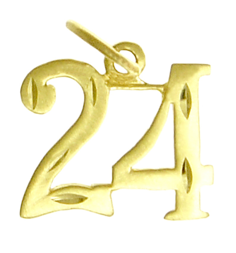 14k Gold Pendant, Numerals for Celebrating All Occasions; Anniversary, Birthdays
