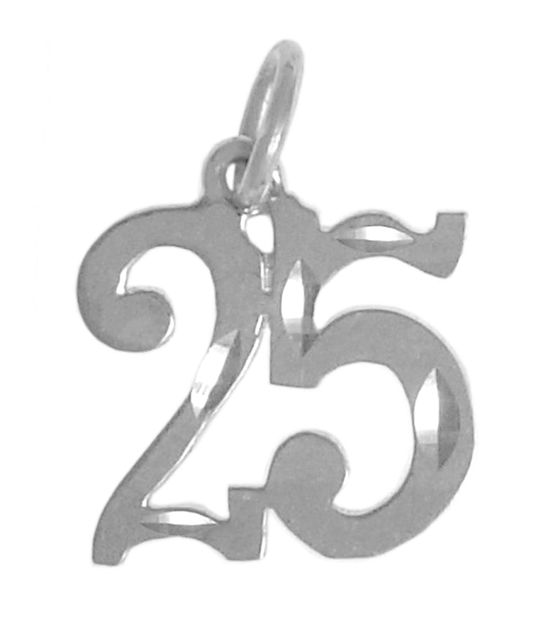 Sterling Silver Pendant, Numerals for Celebrating All Occasions; Anniversary, Birthdays