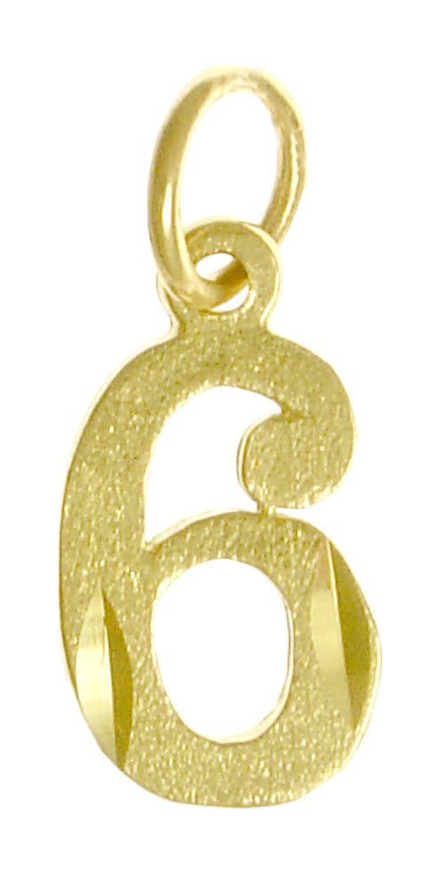 14k Gold Pendant, Numerals for Celebrating All Occasions; Anniversary, Birthdays