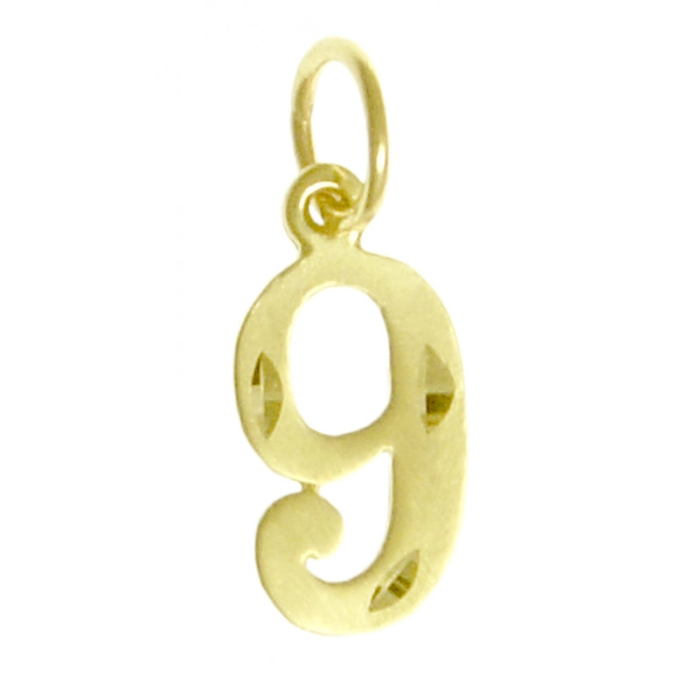 14k Gold Pendant, Numerals for Celebrating All Occasions; Anniversary, Birthdays