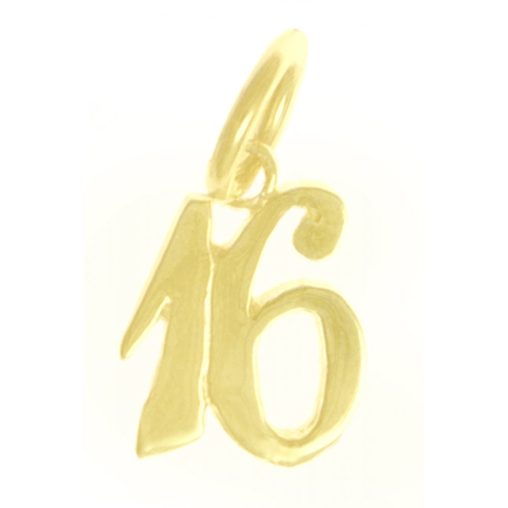 14k Gold Pendant, Numerals for Celebrating All Occasions; Anniversary, Birthdays