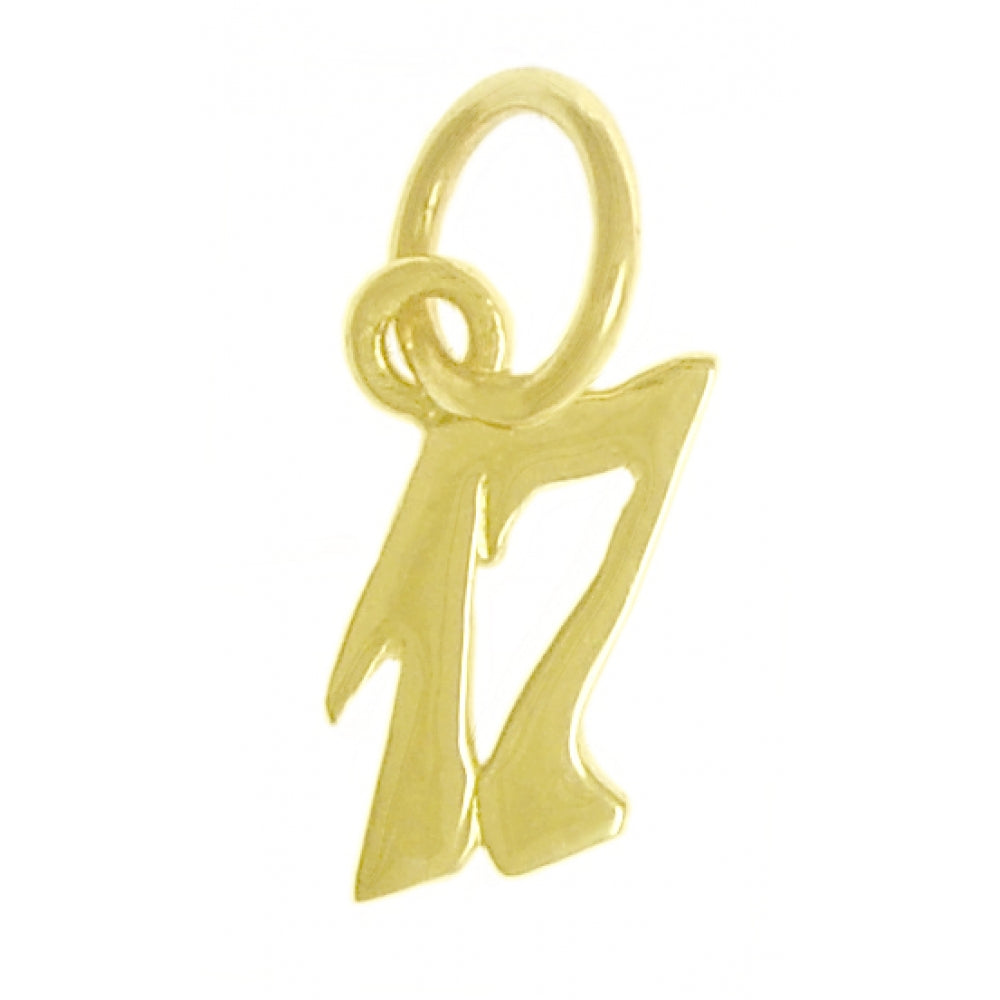 14k Gold Pendant, Numerals for Celebrating All Occasions; Anniversary, Birthdays