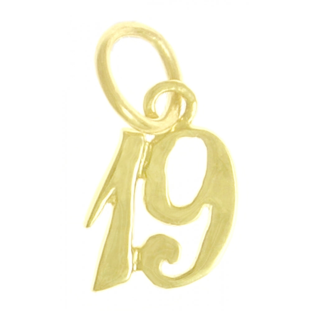 14k Gold Pendant, Numerals for Celebrating All Occasions; Anniversary, Birthdays