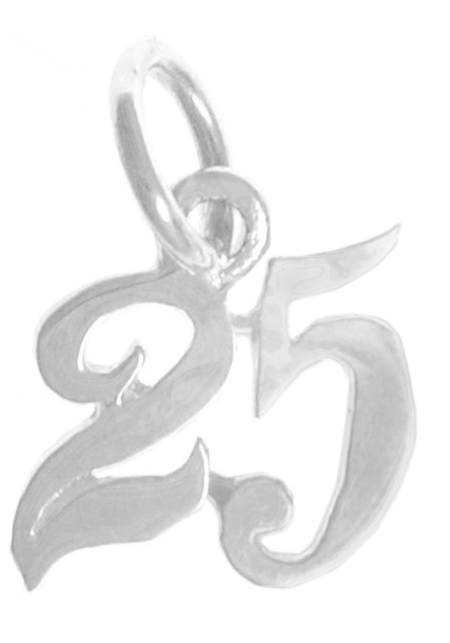 Sterling Silver Pendant, Numerals for Celebrating All Occasions; Anniversary, Birthdays