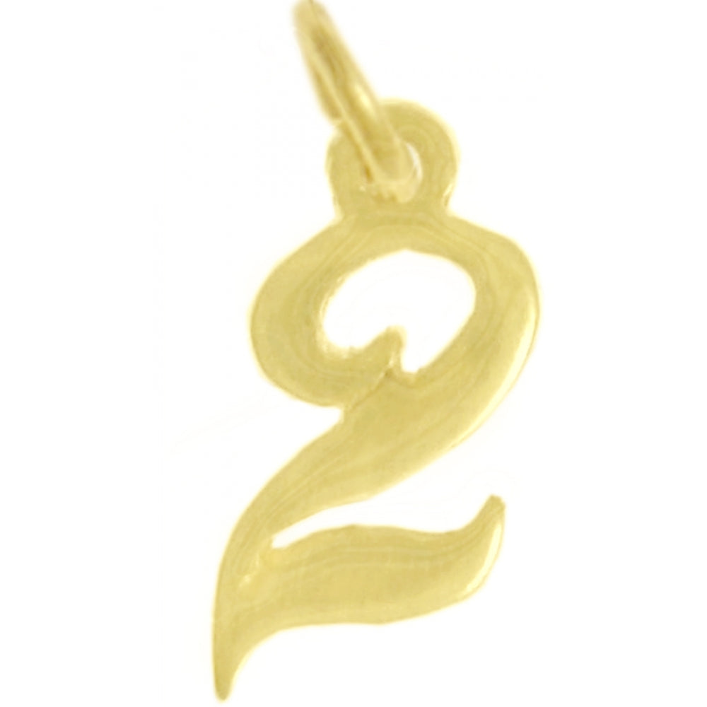14k Gold Pendant, Numerals for Celebrating All Occasions; Anniversary, Birthdays
