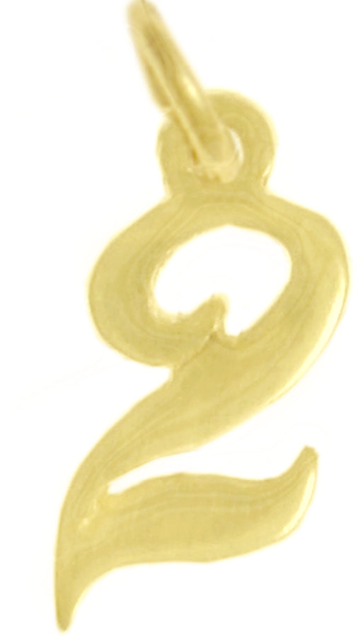 14k Gold Pendant, Numerals for Celebrating All Occasions; Anniversary, Birthdays