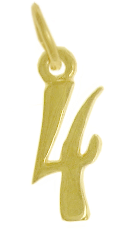 14k Gold Pendant, Numerals for Celebrating All Occasions; Anniversary, Birthdays