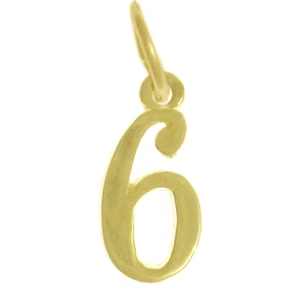 14k Gold Pendant, Numerals for Celebrating All Occasions; Anniversary, Birthdays