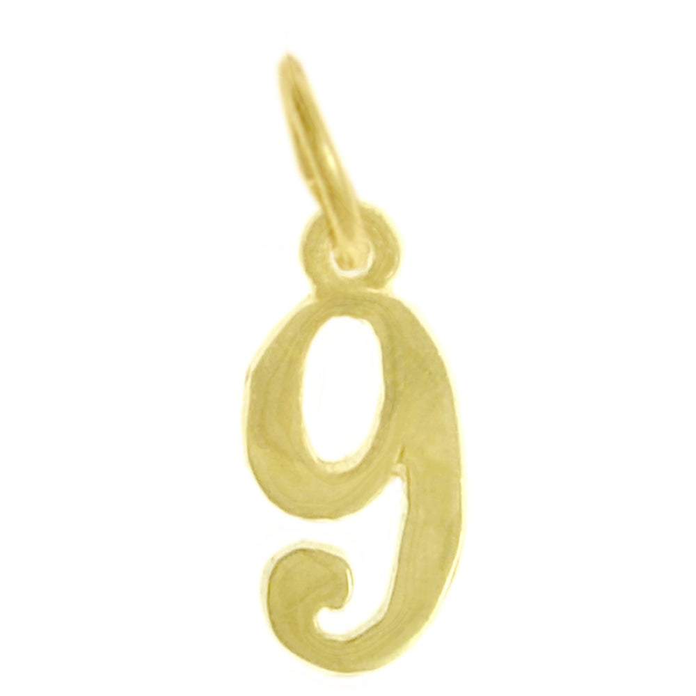 14k Gold Pendant, Numerals for Celebrating All Occasions; Anniversary, Birthdays