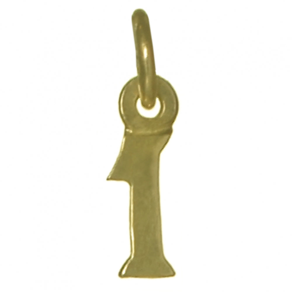 14k Gold Pendant Very Tiny Numerals for Celebrating All Occasions; Anniversary, Birthdays