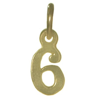 14k Gold Pendant Very Tiny Numerals for Celebrating All Occasions; Anniversary, Birthdays