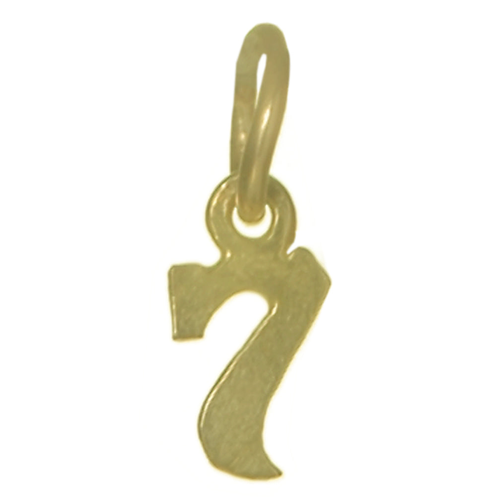 14k Gold Pendant Very Tiny Numerals for Celebrating All Occasions; Anniversary, Birthdays
