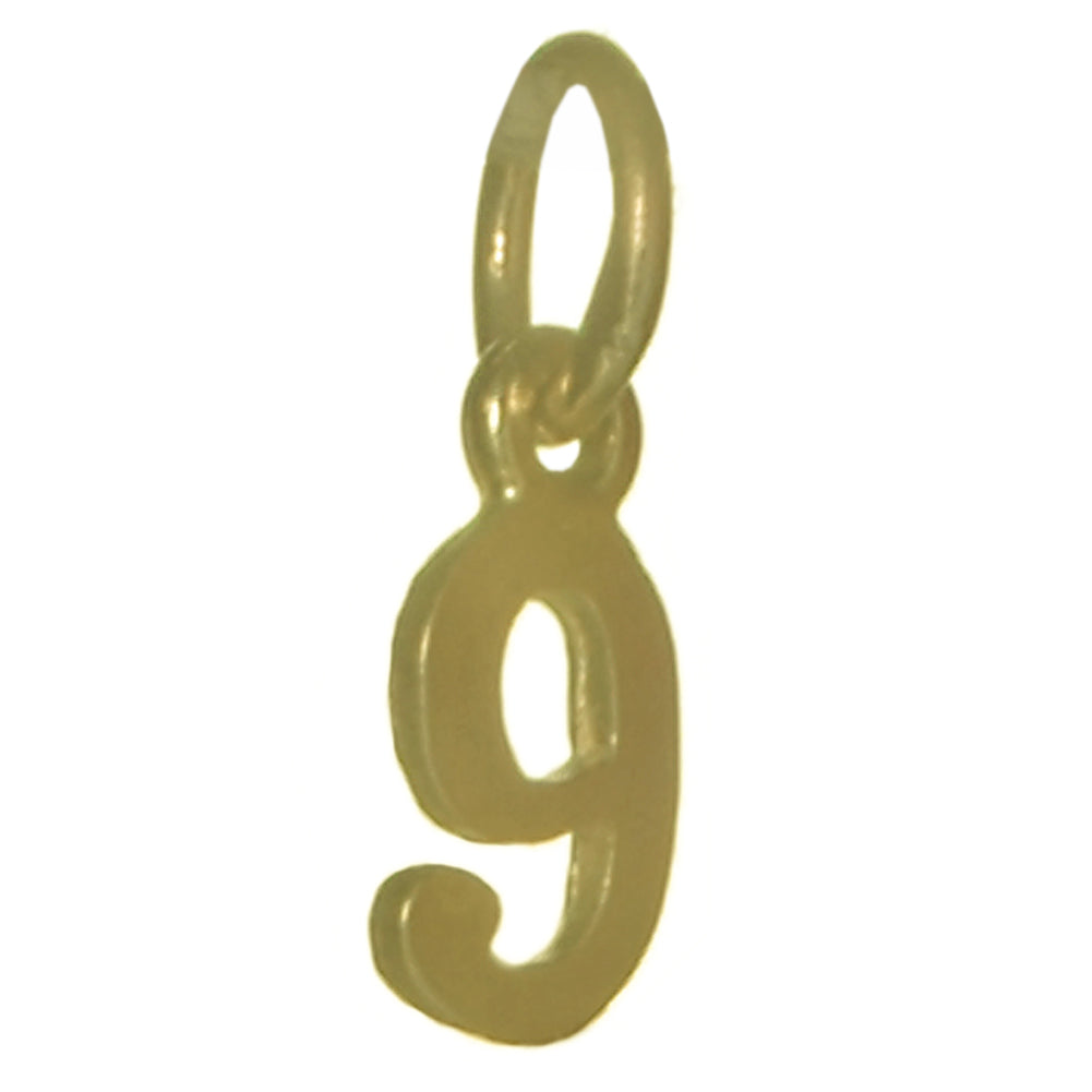 14k Gold Pendant Very Tiny Numerals for Celebrating All Occasions; Anniversary, Birthdays