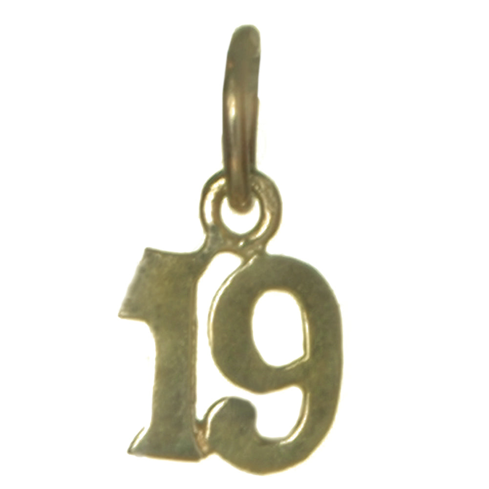 14k Gold Pendant Very Tiny Numerals for Celebrating All Occasions; Anniversary, Birthdays