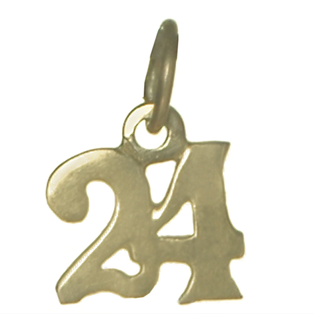 14k Gold Pendant Very Tiny Numerals for Celebrating All Occasions; Anniversary, Birthdays