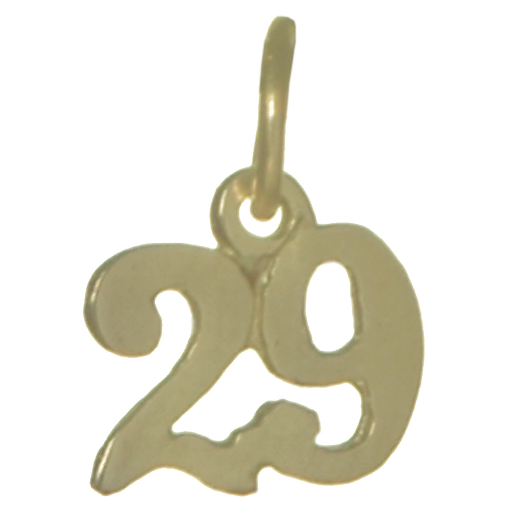 14k Gold Pendant Very Tiny Numerals for Celebrating All Occasions; Anniversary, Birthdays