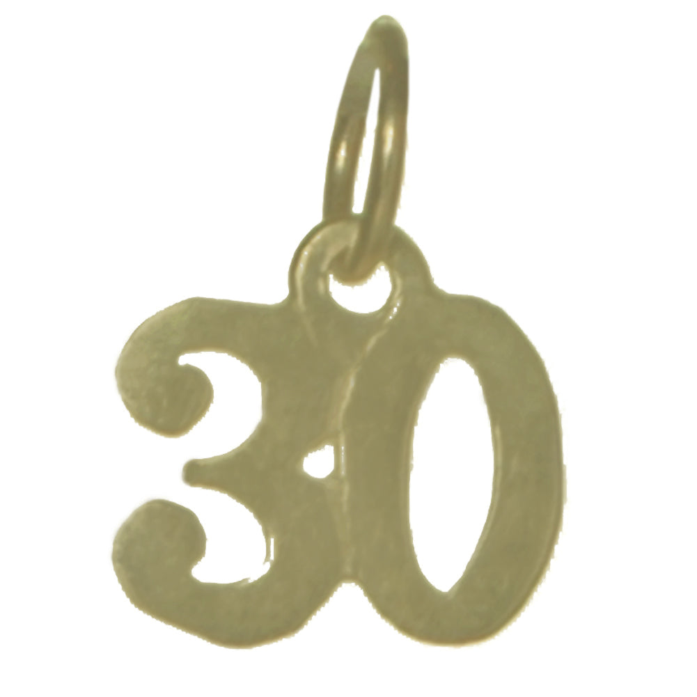 14k Gold Pendant Very Tiny Numerals for Celebrating All Occasions; Anniversary, Birthdays