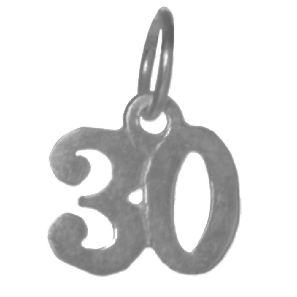 Sterling Silver Pendant Very Tiny Numerals for Celebrating All Occasions; Anniversary, Birthdays