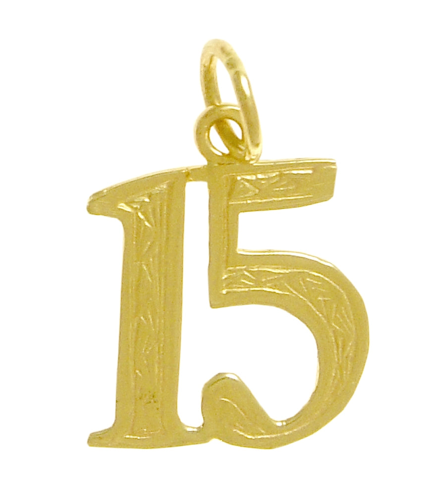 14k Gold Pendant Numerals for Celebrating All Occasions; Anniversary, Birthdays