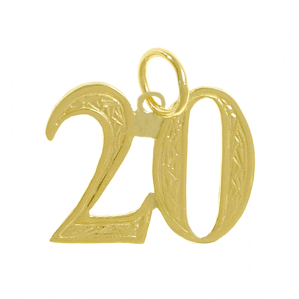 14k Gold Pendant Numerals for Celebrating All Occasions; Anniversary, Birthdays