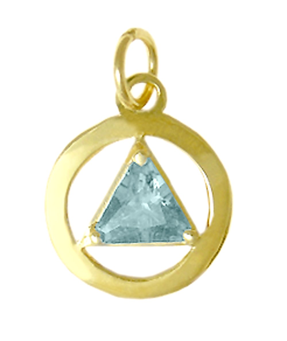 14k Gold Pendant, Medium Size, Available in 12 Different Birthstones