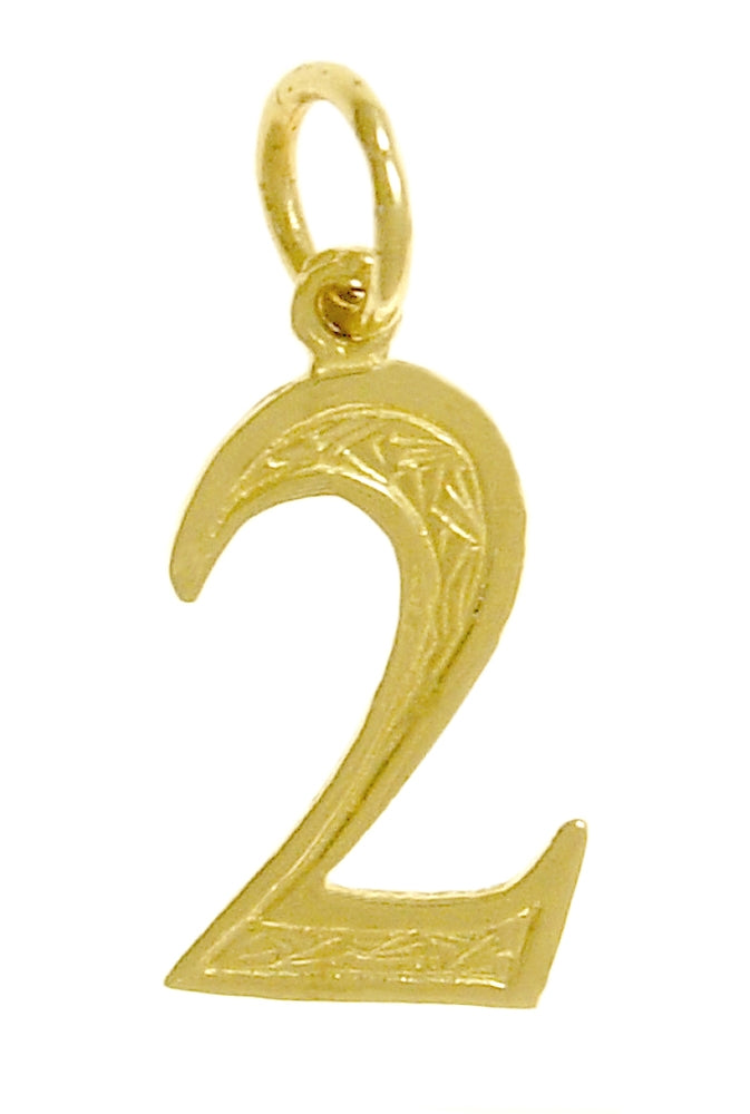 14k Gold Pendant Numerals for Celebrating All Occasions; Anniversary, Birthdays