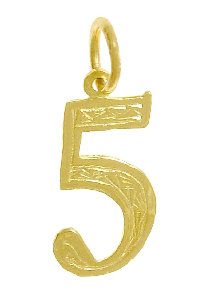 14k Gold Pendant Numerals for Celebrating All Occasions; Anniversary, Birthdays