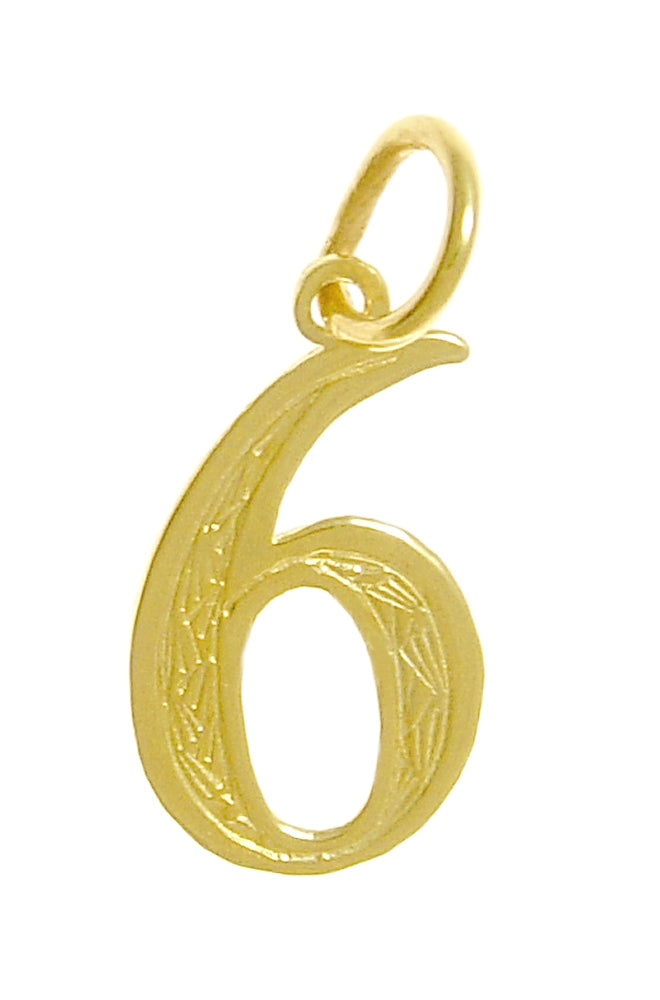 14k Gold Pendant Numerals for Celebrating All Occasions; Anniversary, Birthdays