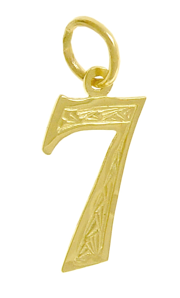 14k Gold Pendant Numerals for Celebrating All Occasions; Anniversary, Birthdays