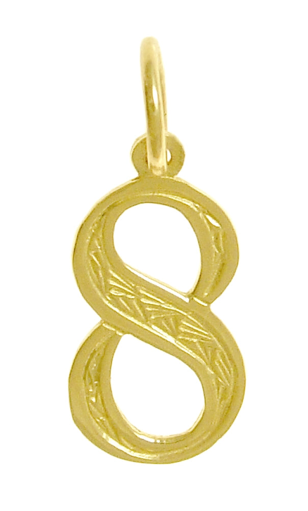 14k Gold Pendant Numerals for Celebrating All Occasions; Anniversary, Birthdays