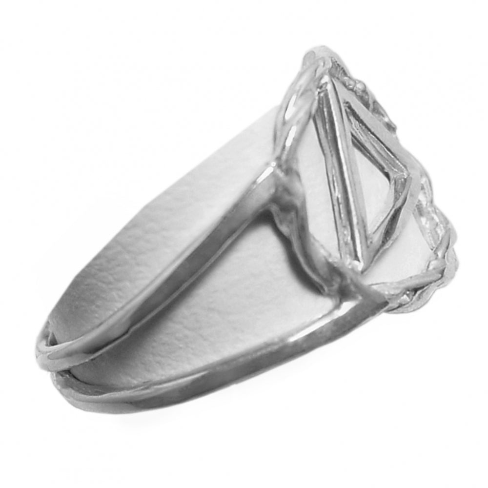 Sterling Silver Ring, Alcoholics Anonymous AA Symbol, Twist Wire Circle