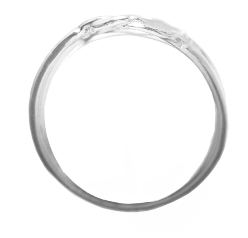 Sterling Silver Ring, Alcoholics Anonymous AA Symbol, Twist Wire Circle