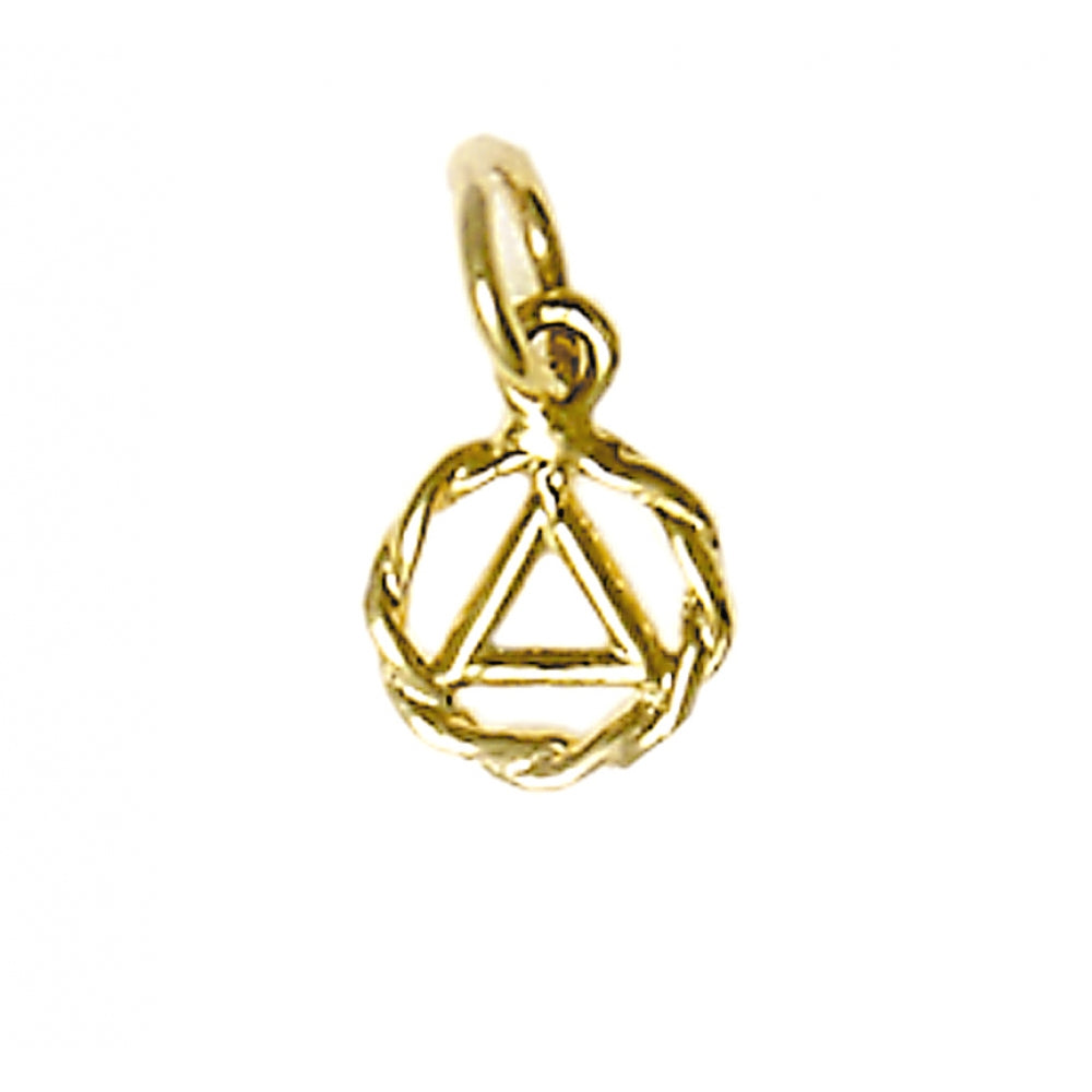 14k Gold Twist Wire Tiny Charm Style pendant
