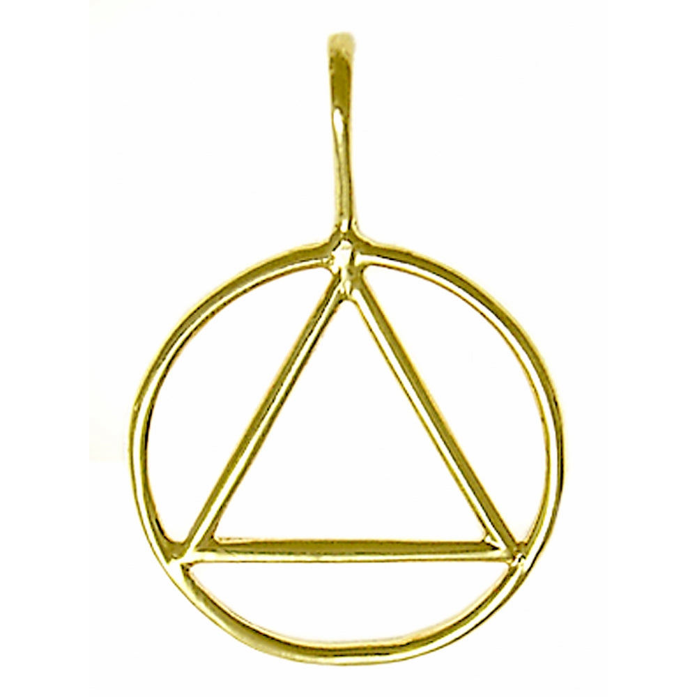 14k Gold Simple Wire Look Pendant – Large Size, 1.9g, Hand-Finished, High Polished, Pendant Only